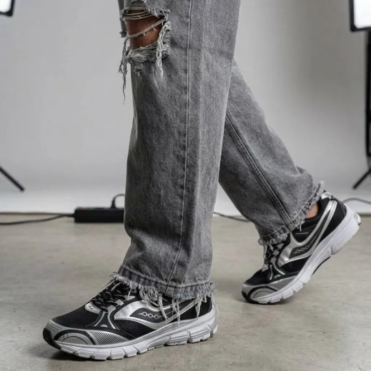 کفش کتونی مردانه ساکونی نیو فیس مشکی طوسی