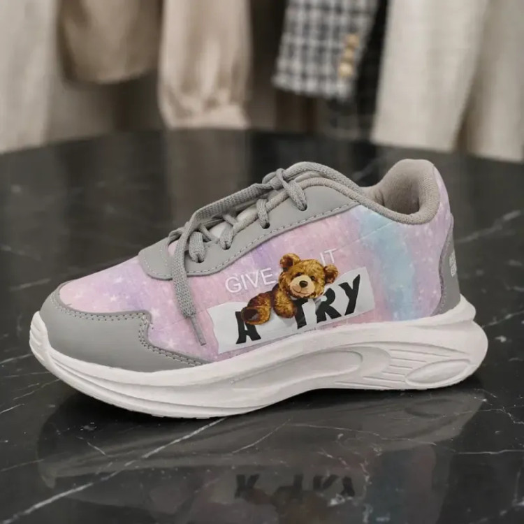 کفش بچگانه خرسی نرم و راحت سایز 31 تا 35 زیره پی وی تک رنگ